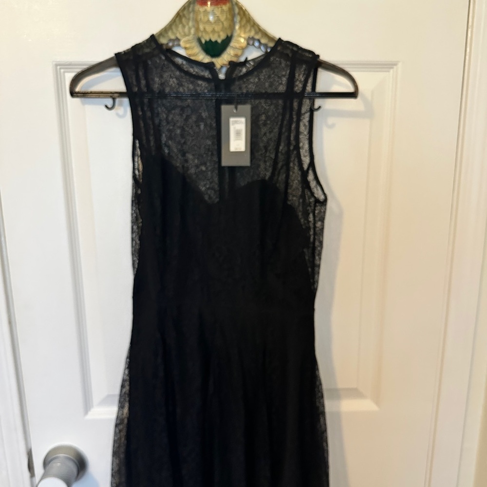 A/X Armani Exchange Black Lace Sleeveless dress midi